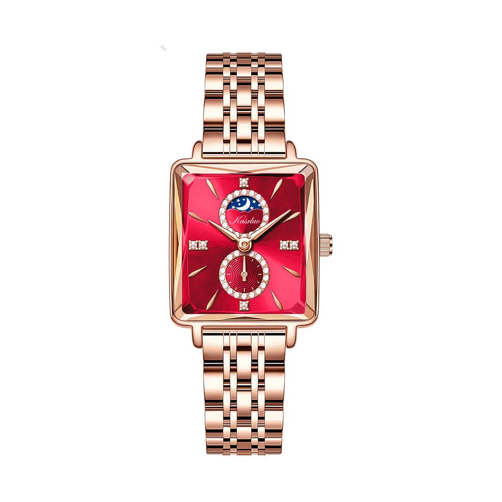 Kleine quadratische Uhr Damen Uhr Nische Leichter Luxus Quadratisch Wasserdicht Mode Vielseitiger Wind Fortschrittliches Gefühl Quarz Uhr