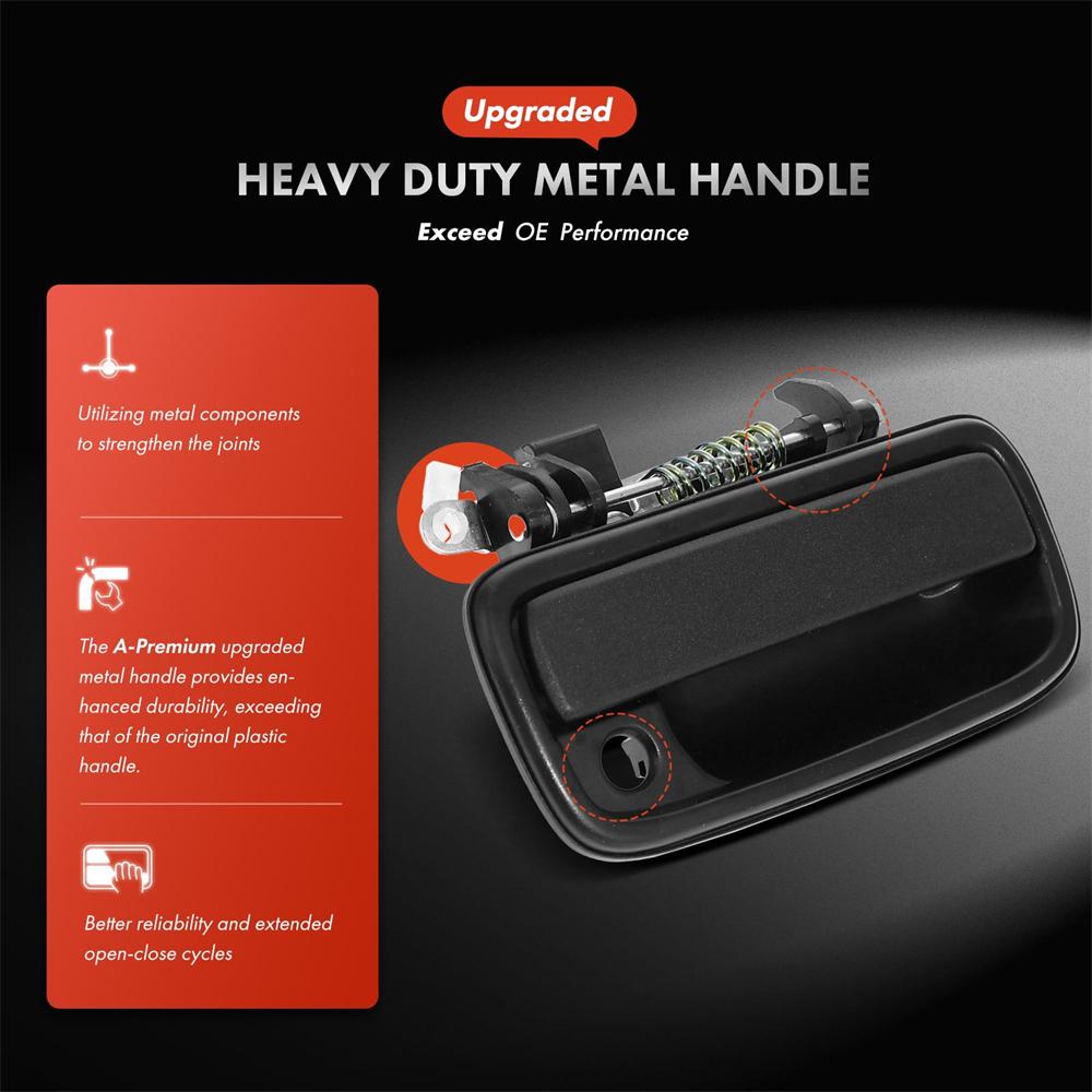 New 2x Front Upgraded Metal Exterior Door Handle for Toyota Tacoma 95-04