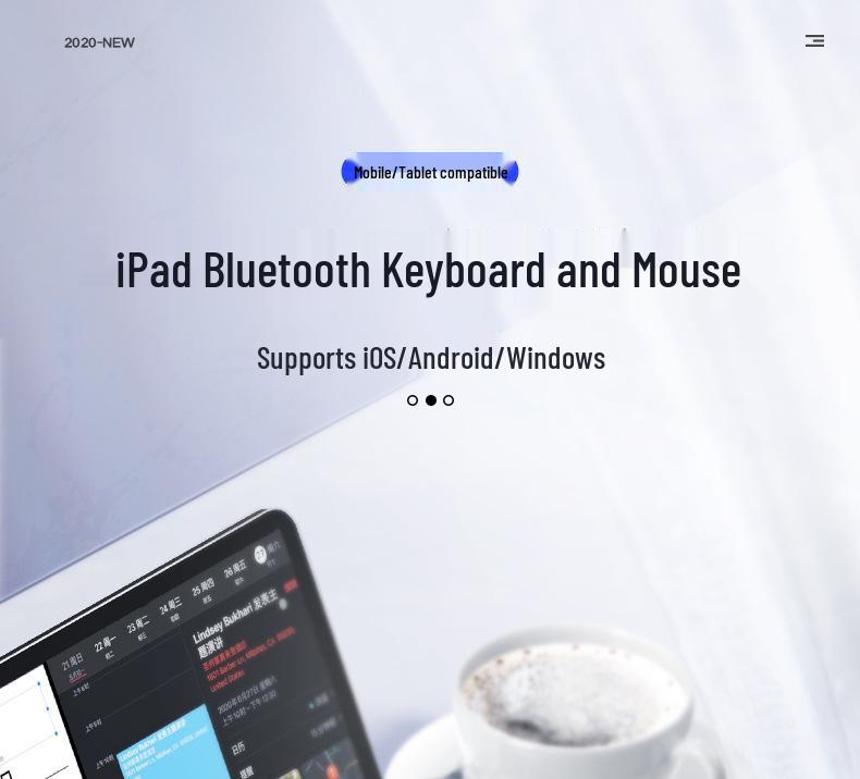 Rechargeable Wireless Bluetooth Keyboard & Mouse Set for iPad, Xiaomi, Huawei Tablets & Phones