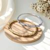 Elegant Zirconia Bamboo Bracelet: Gold-Plated Copper for a Sophisticated Touch