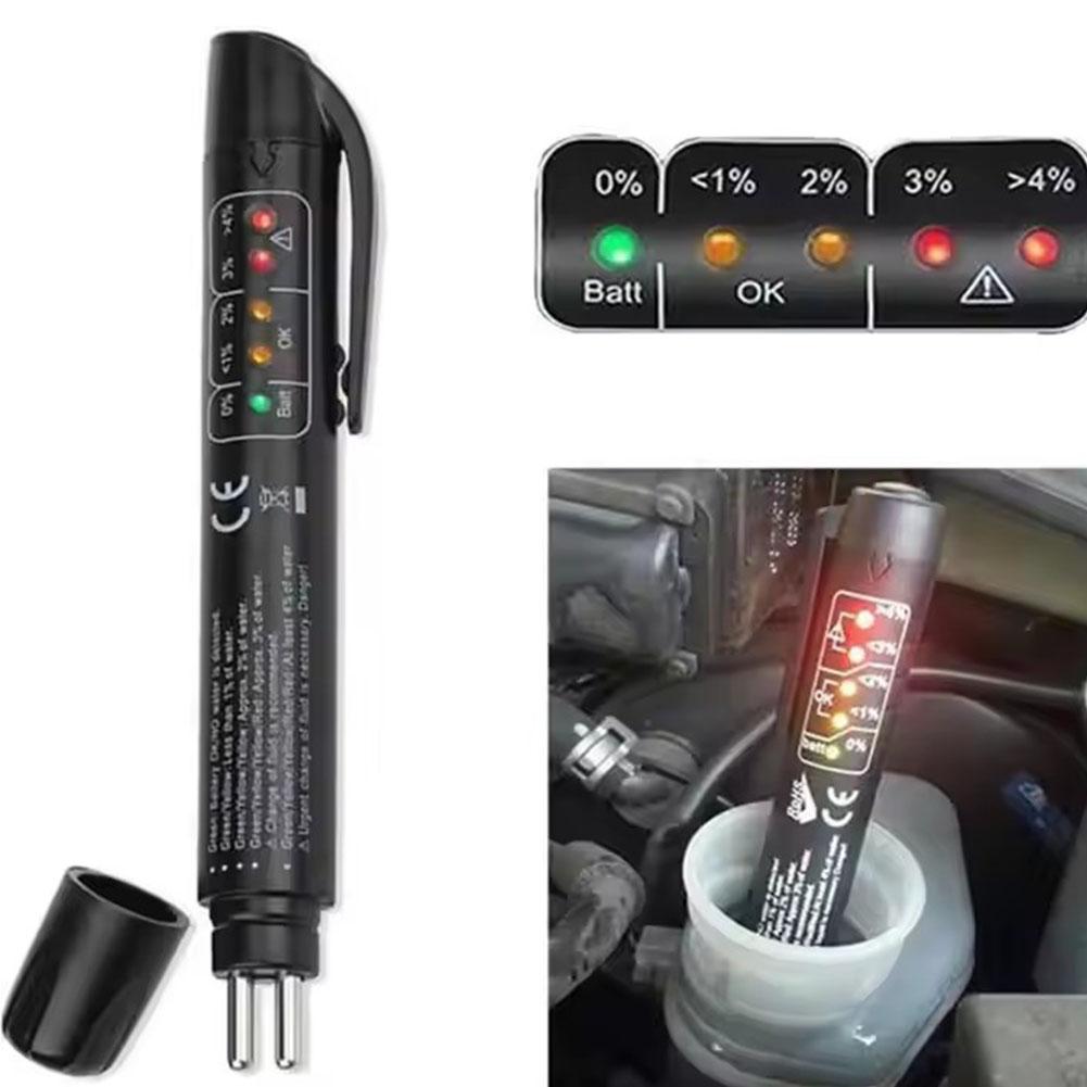 Brake Fluid Liquid Tester Pen Checking Pen For Brake Oil Oil Moisture Analyzer With 5 LED Indicators Auto Brake Diagnostic