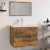 VidaXL Bathroom Furniture Under Sink Cabinet Mirror Vanity Cabinet Storage Cabinet Interior Smoked Oak Wood 3152876