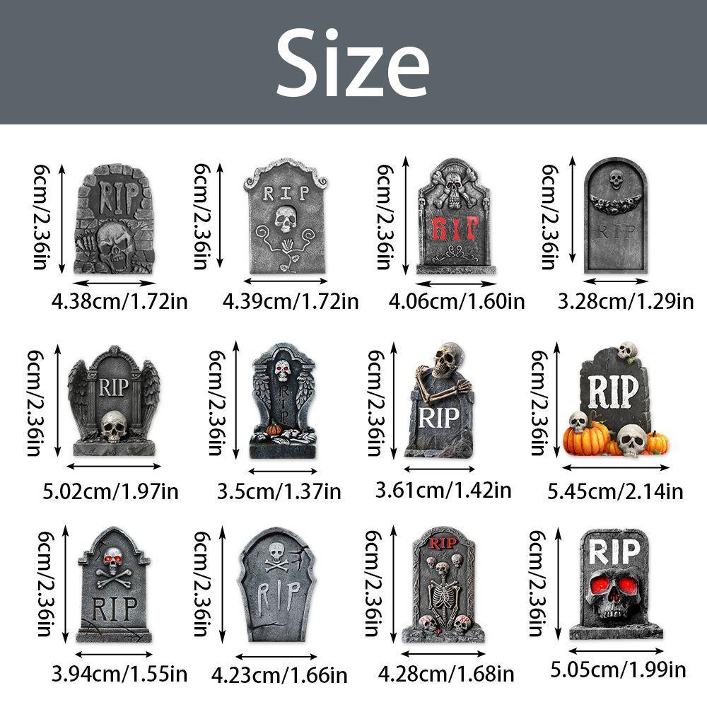 New Style, Halloween Party Decoration, Creative Tombstone Design, 24pcs, Baking Cake Small Flag, Party Decoration Plugin
