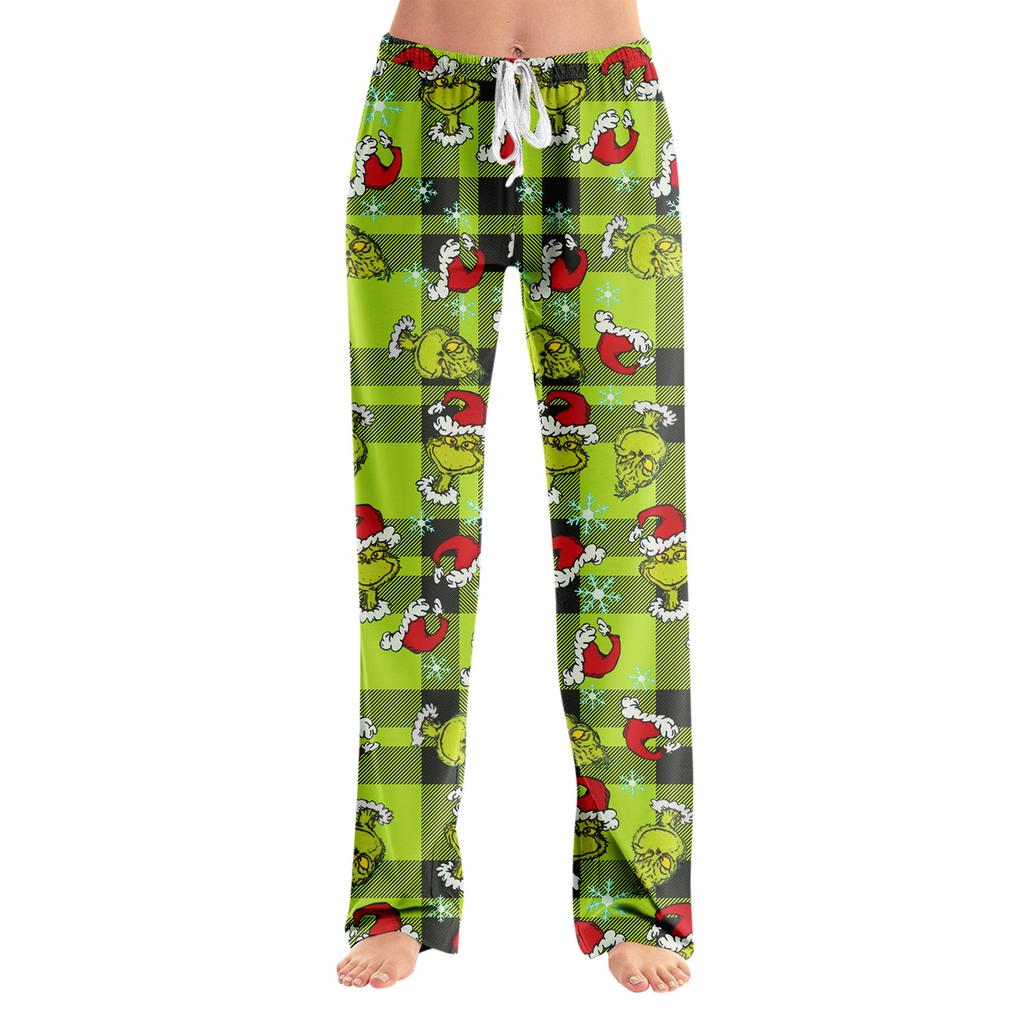 Pyžamové kalhoty Noční prádlo Ležérní Stahovací šňůrka Elastický pas Kalhoty Pohodlné Rovné Jóga Volné Kalhoty