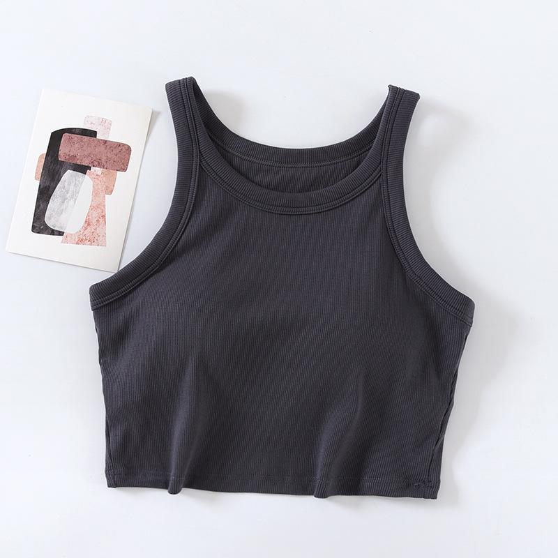 Women's Sleeveless Camisole with Integrated Bra Pads