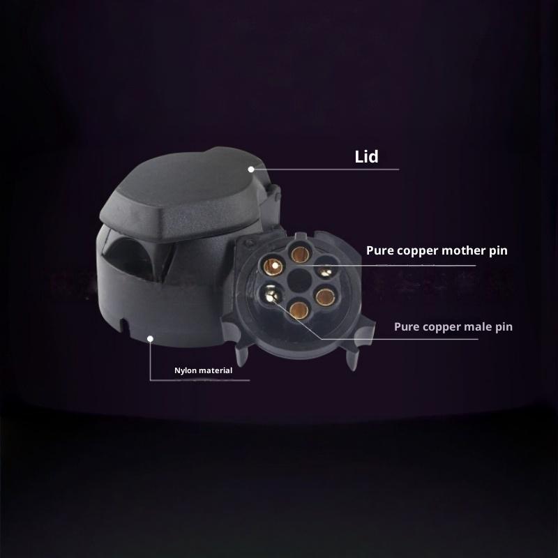 7 Pin 12V Trailer Wiring Socket Waterproof Towbar Towing Converter Electrical Plug for Caravan Truck