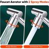 Upgraded Metal 1440° Rotatable Extension Faucet Sprayer Head Universal 2 Modes Bathroom Tap Extend Adapter Aerator Faucet Extend