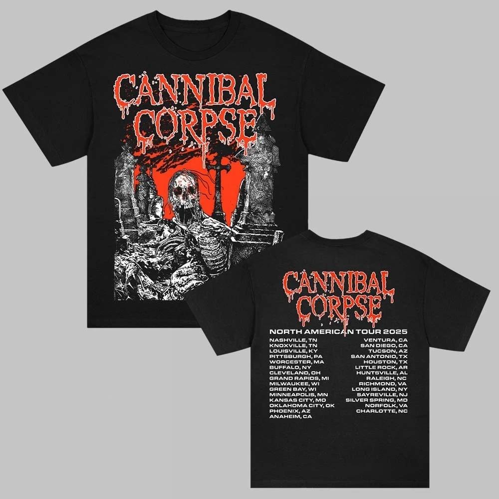 Cannibal Corpse Североамериканский тур 2025 Мерч Graveside Тур 2025 Футболка 3XL