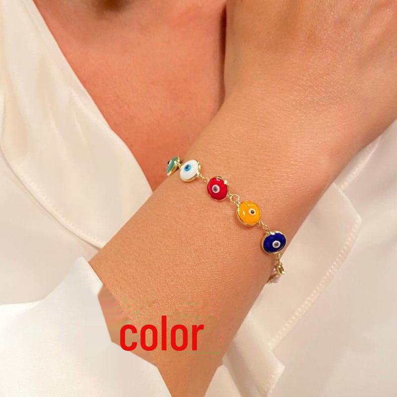 

Европейский и американский сглаз разноцветный ретро браслет - модные украшения