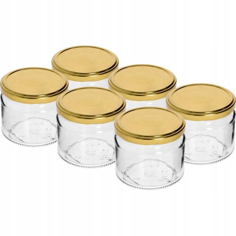 Jam jars with lids, 6 pcs, 330 ml