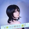 Kuchiki Rukia Cosplay Wig Black Short Curly Heat Resistant Synthetic Hair Halloween Costume Anime Party Wigs