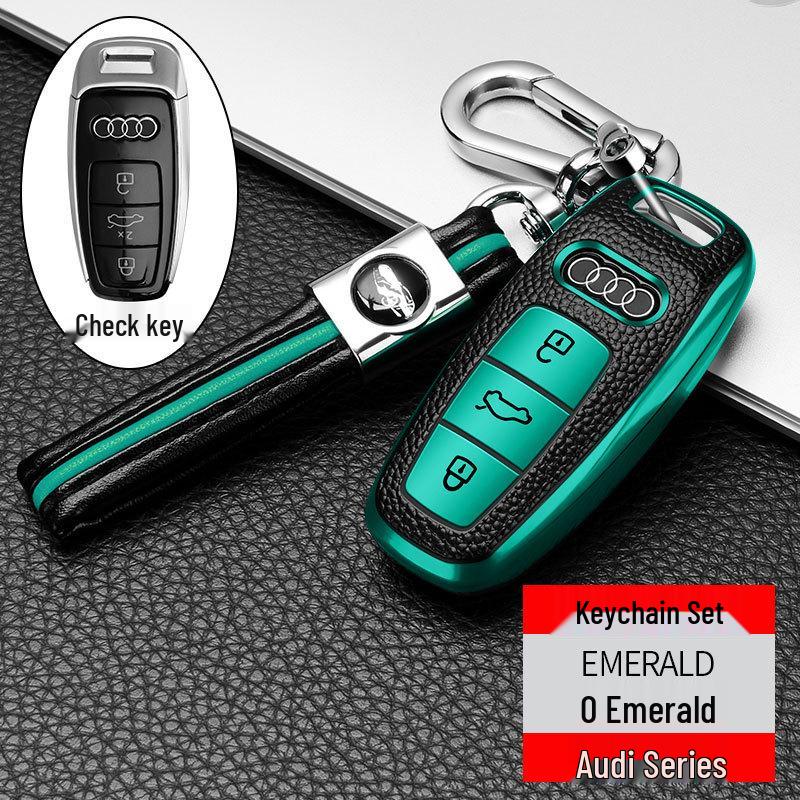 A6L Soft Rubber Key Case for A8L, A7, A5, A4L, Q5 Smart Keys