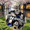Custom Name Personalized Kiss Rock and Roll Print Umbrella, Auto Open Close, 8‑Rib Sturdy Frame, Commute Camping Hiking Use, Birthday Gift