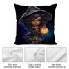 Cute Funny Witch Halloween Pillow Case Short plush Double-sided Print Square Throw Pillow Covers Sofa Home Cushion Decor