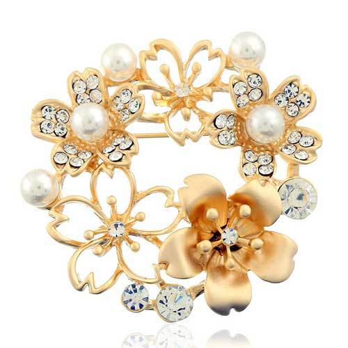 

Новая брошь в виде полого венка изысканной формы для одежды, модных аксессуаров, женской одежды, костюма, брошь золотой