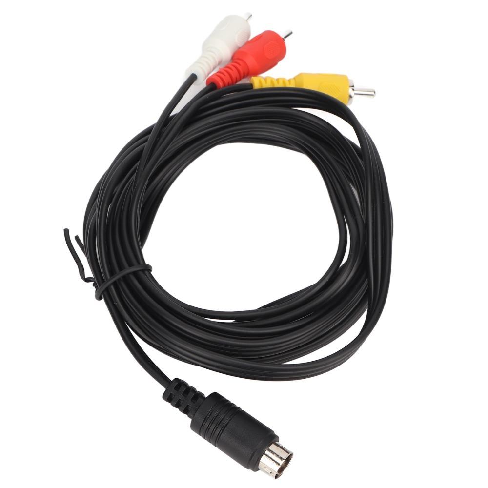 Nickel Plated Mini DIN 9 Pin to 3RCA Cable Plug and Play Mini DIN Cable  Audio Equipment