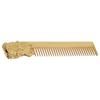 Zinc Alloy Oil Hair Comb Portable Three Dimensional Engraving Vintage Beard Comb for Hair Salon Home Gold