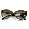 Great Sunglasses COCO Mark Linen Rope Cat Eye Gradient Lenses 5409-A Used