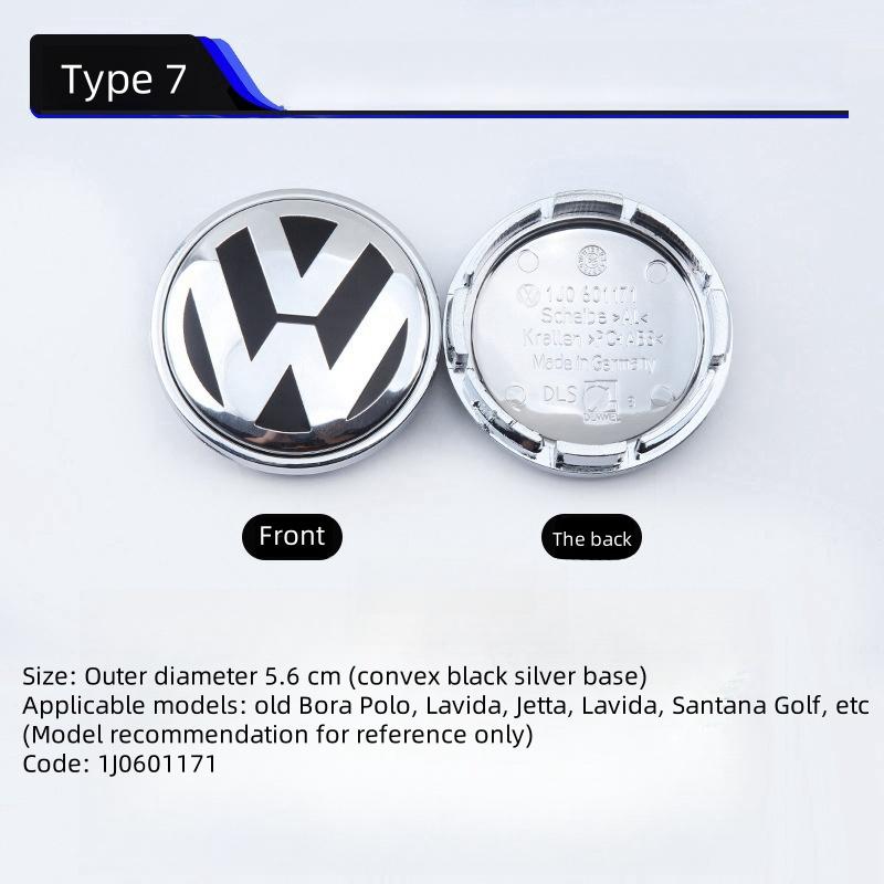 För VOLKSWAGEN VW 56-76mm Bilfälgscenterkåpa Dekal Tillbehör För Volkswagen R-line R GTI Polo Golf Touareg Passat Mago