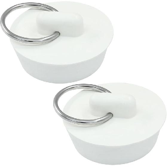 2 Pack Rubber Drain Stopper, Universal Bathroom Sink Stopper Bathtub Drain Plug, Fits 1-1/2 Inch for Bathroom Kitchen Sink Tub Drain