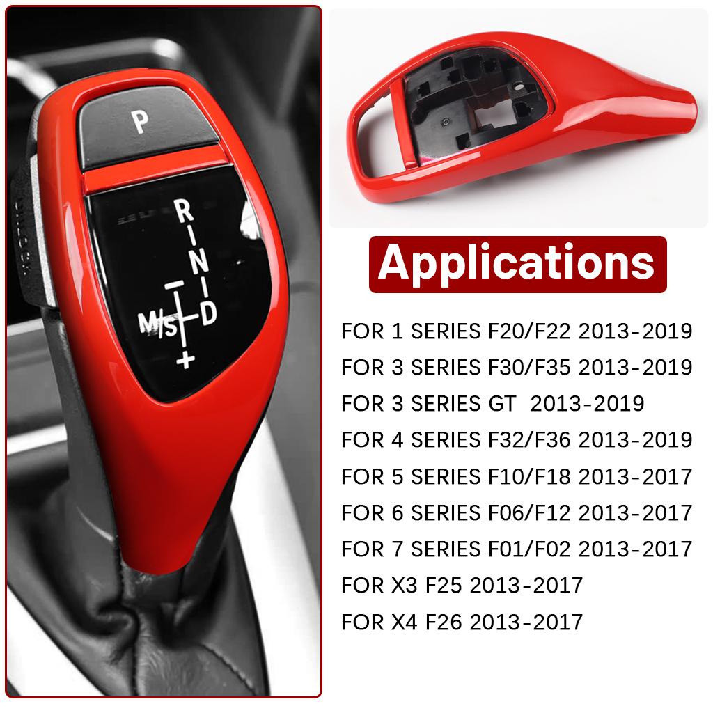 Car Gear Shift Knob Cover Auto Gear Knob Shift Lever Cover Replacement For Bmw F30 F31 F32 F33 F34 F36 F07 F10 F11 F06 F12 F14