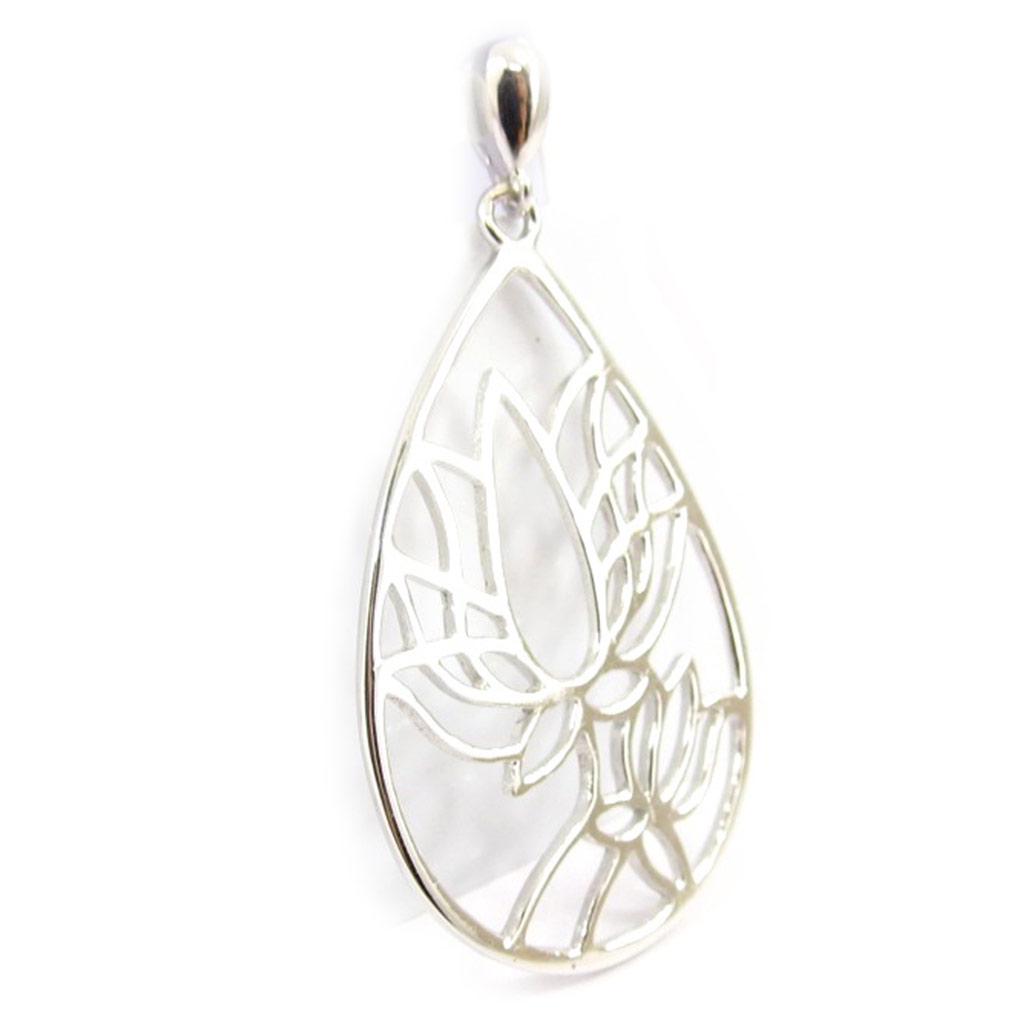 Les Trésors De Lily [K7160] - Pendentif argent 'Lotus'