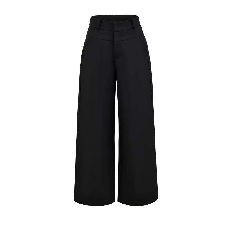 Autumn New American Old Money Casual Suit Pants Women's Versatile Senior Sense Loose and Thin Wide-leg Trousers
