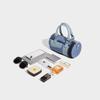 Niche Design Patchwork Denim Crossbody Bowling Bag 2024 Summer New Versatile Boston Pillow Bag