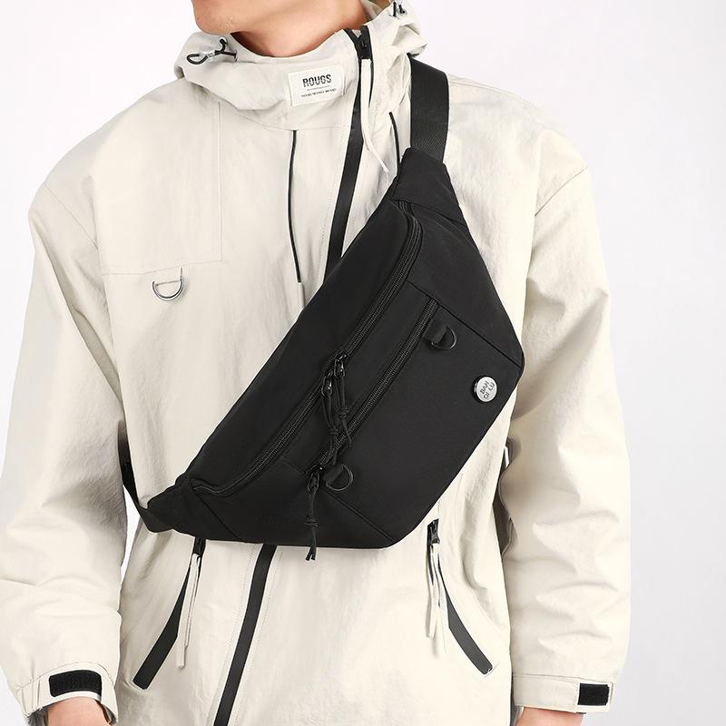 Men's Fanny Pack Casual Breast Bag Multifunctional Trendy Brand Shoulder Bag Sports Satchel Bag Small Backpack Crossbody Bag Men's Bag