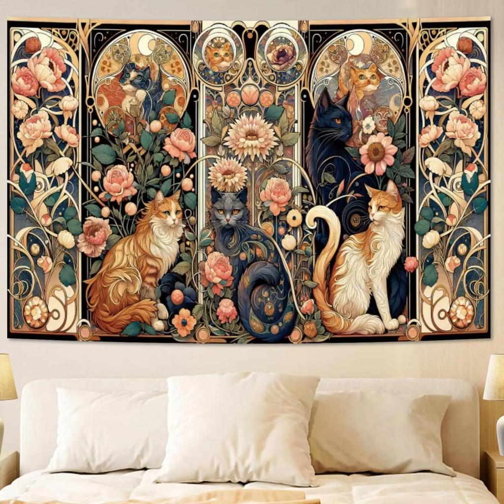 VIKAMA Bohemian Headboard Tapestry Mandala Wall Hanging for Master BedroomLiving Room Decor Aesthetic Home Accent