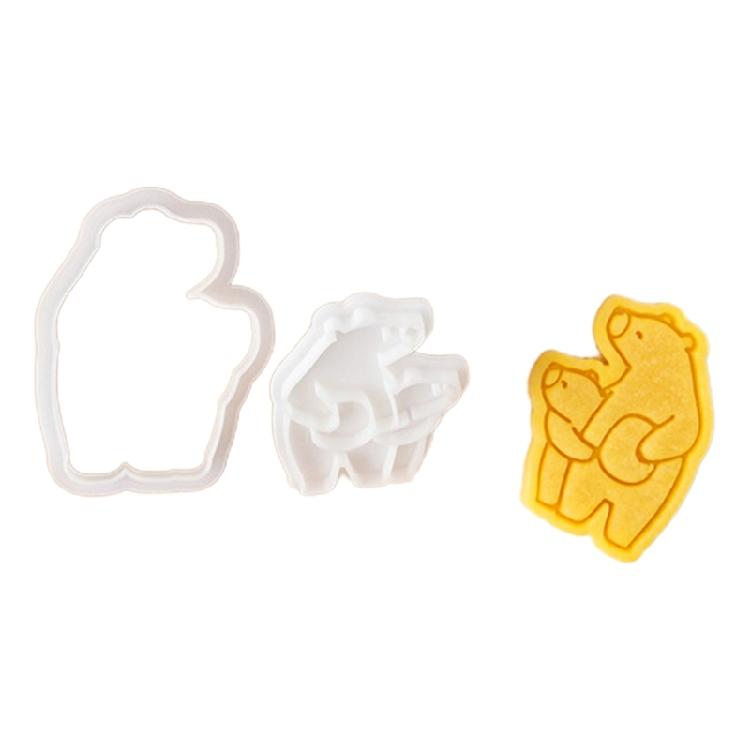 Silicone Animal Cookie Cutter for Handmade Biscuits Cookie Stamp Set for Baking Enthusiasts Elegant Cake Decorations