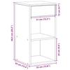 Nightstand with Drawer Black Oak Effect 35 x 34 x 66.5 cm