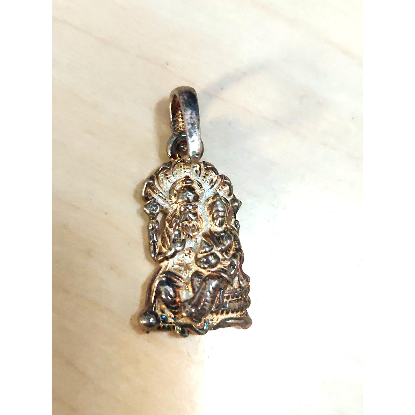 

@ Indian Traditional Silver Laxmi Narsimha Pendant For Unisex Zr-1634-60%Off