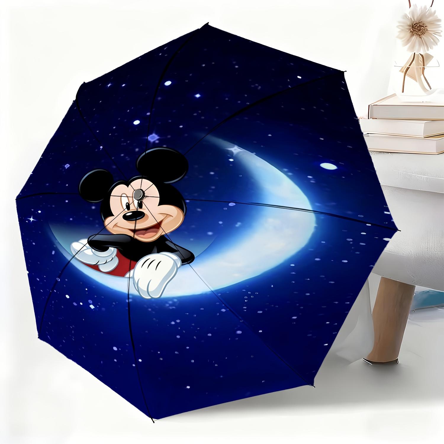 

1pc Disney Authorized Mickey Moon Starry Sky Automatic Umbrella | All-Weather, Portable Folding Umbrella, Ideal for Christmas Iron&8K