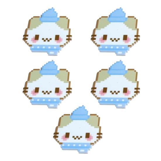 

5Pcs Girl Hairpins Pixel Cat Funny Expression Design Non-Slip Clips Broken Hair Bangs Hair Pins Lightweight Hair Accessories D