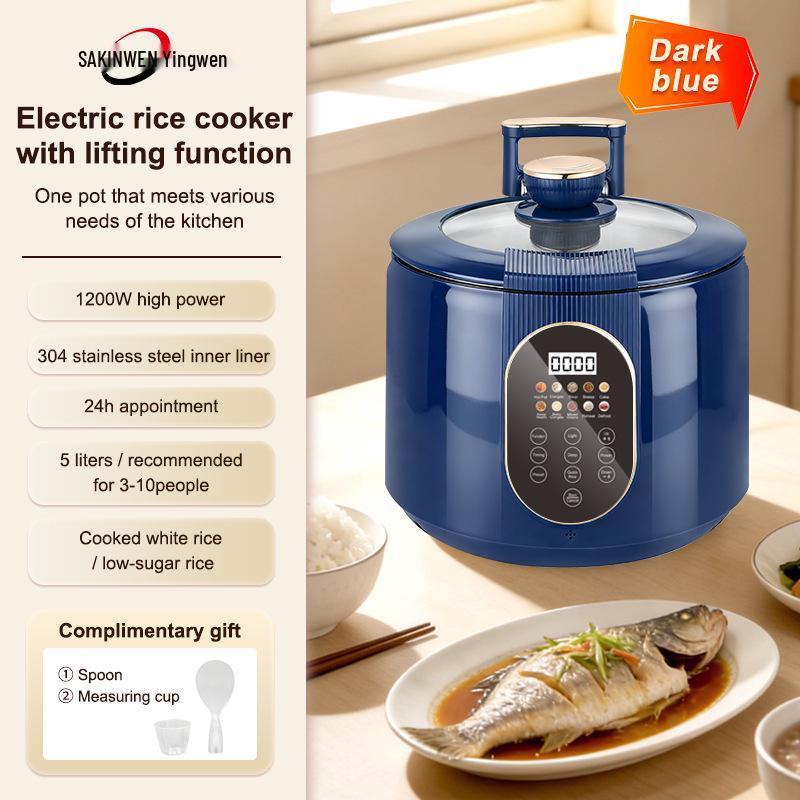 Multifunctional Rice Cooker with Water Separation, Steaming, and 304 Stainless Steel Inner Pot