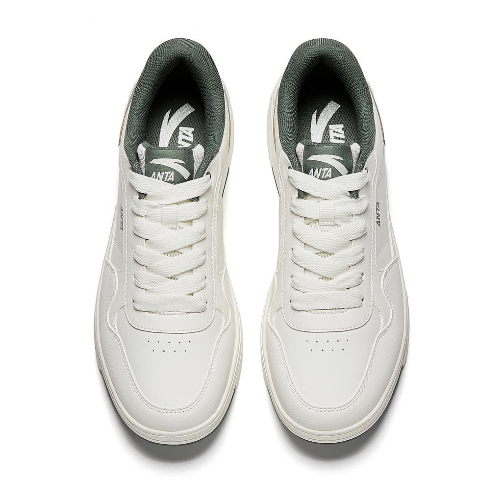 Anta Sports Casual Non-Slip Wear-Resistant Lightweight Low-Top Sneakers Men Sneakers White Green 912518008-3