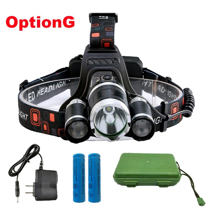 ZK20 LED Headlamp High Lumens 4 Modes 18650 Rechargeable Battery Flashlight Waterproof Outdoor Lighting Camping Fishing
