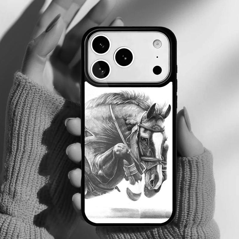 Pferd Pony Bemalte Handyhülle für iPhone 17 16 15 14 13 Pro Max Rückseite für 12 11 Pro Hülle