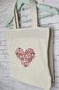 Shopper Bag with Embroidery Heart LB781 NeedleWoman Beige (39681005)