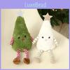 Adorable Plush Christmas Tree Doll Home Party Decor Soft Fabric Figurine Green White