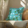 Palm Tree Pattern Cushion Cover Soft Short Plush Pillow Cover Smooth Cozy Texture Aesthetic Cushion Case Home Decor