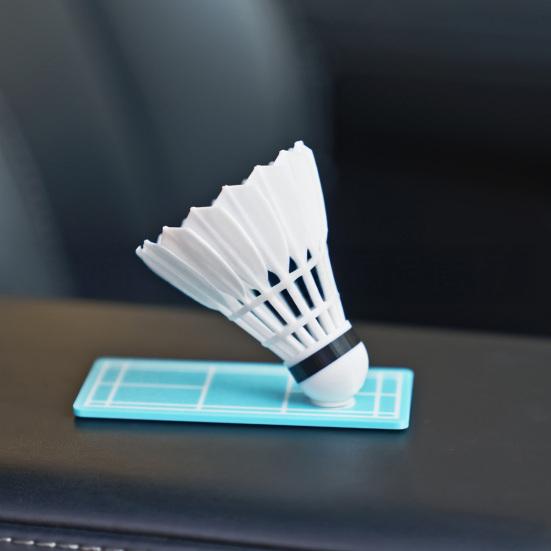 huaqianguhh Rotating Car Badminton Ornament with Swivel Mechanism, Shuttlecock Dashboard Decoration for Interior, Gift Sports Lovers