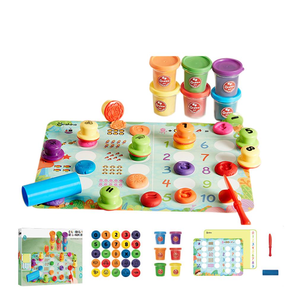 

Clay Kit For Kids 6 Colors Air Dry Colored Clay Table With Tools Ultra Light Multi Functional Modeling Toys Gifts For Boys Girls Colored Clay Stamp-Number