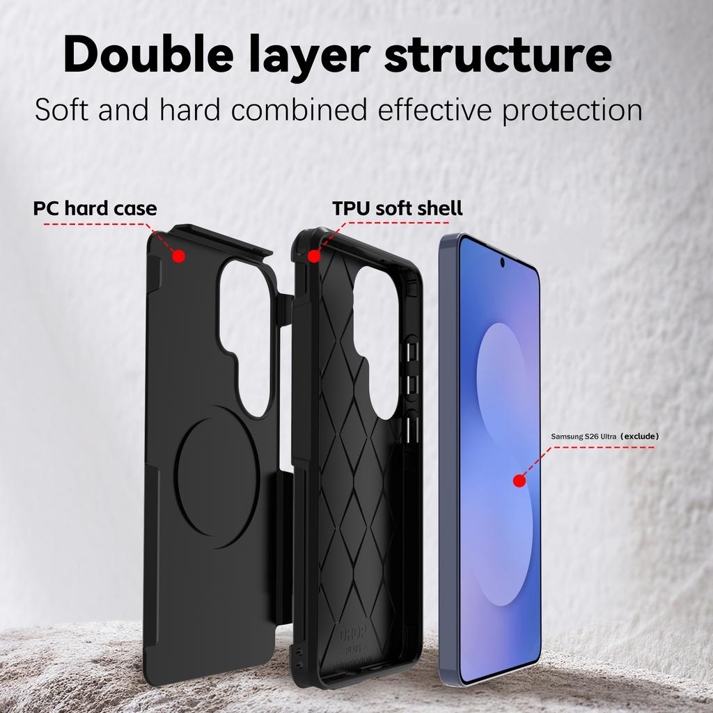 Durable Armor Funda Phone Case for Samsung Galaxy S26 Ultra S25 FE S24 Plus S23 S22 A17 5G A16 A36 A56 A55 A15 A35 A14 A54