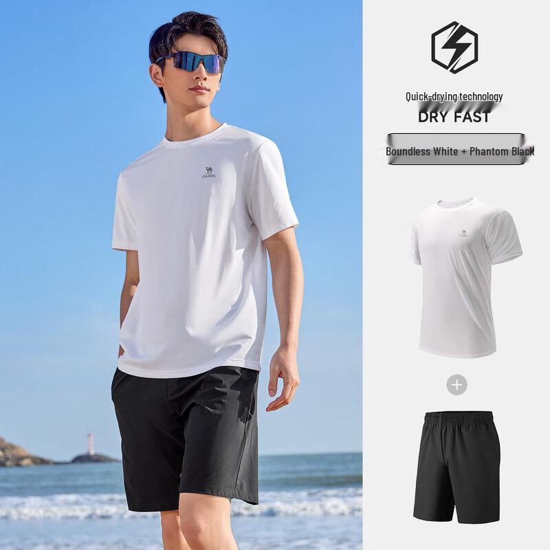 Camel Men s Short Sleeve Two-Piece Set