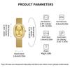 YaLaLuSi Elegant Oval Women Watch Shiny Crystal Bezel Mesh Band Quartz Ladies Wrist Watch Luxury Gift Watch For Her