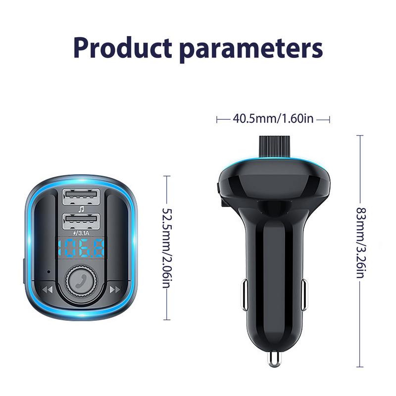 Car Radio Wireless Fm Transmitter Radio Receiver USB Car Adapter Connectivity For All Smartphones High-Fidelity Audio Players