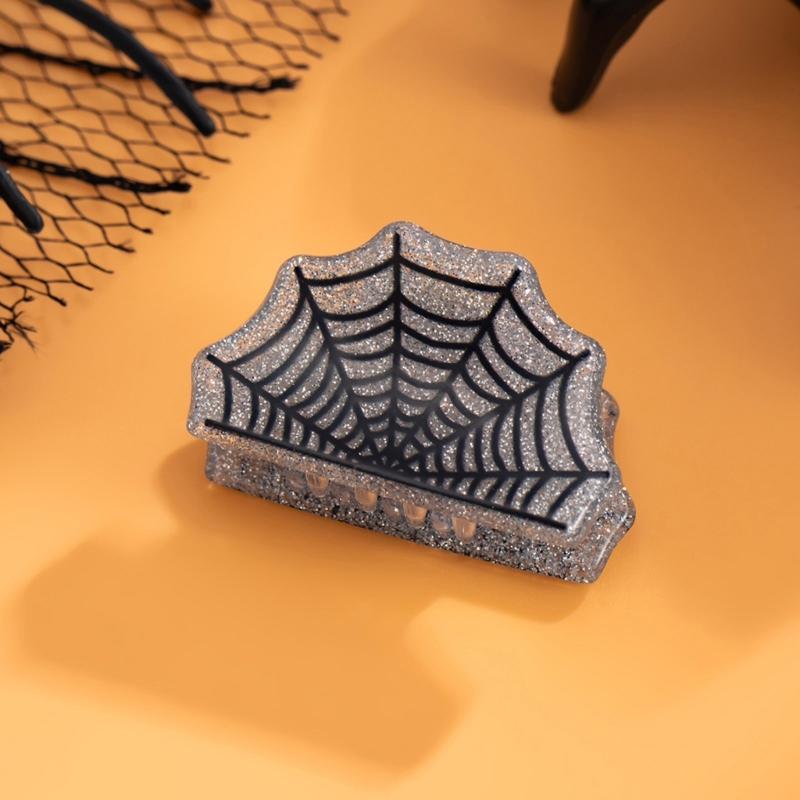 1PC Halloween Bat Pumpkin Spiders Hair Clip For Kids Party Costume Accessories Practical Acrylic Design Safe Hairpins