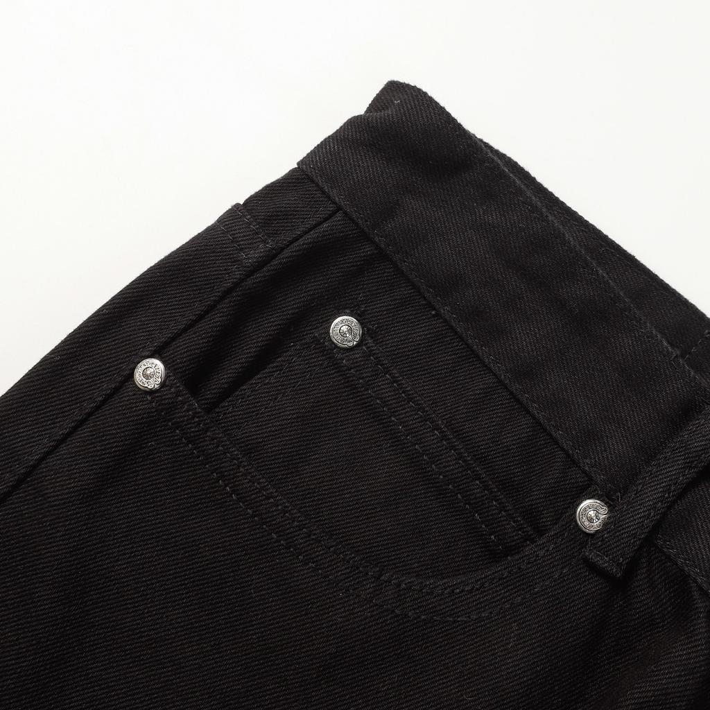 9902 CHROME HEARTS Pánské a dámské trendy džíny v americkém stylu s látkovými nášivkami, ležérní a módní high street kalhoty